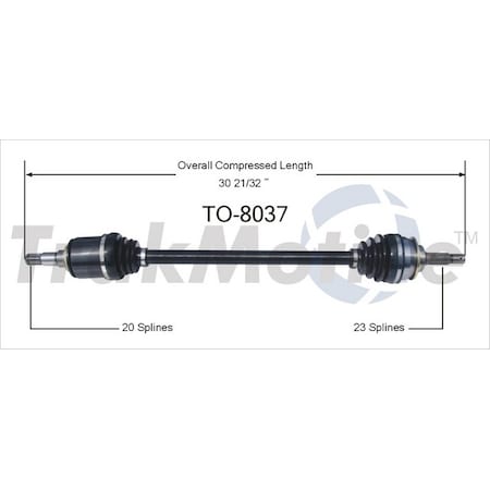 Surtrack Axle Cv Axle Shaft, To-8037 TO-8037